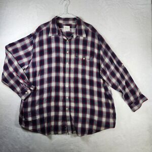 True Nation 3XL‎ Plaid Shirt Long Sleeve Button Front Pocket Men's Casual